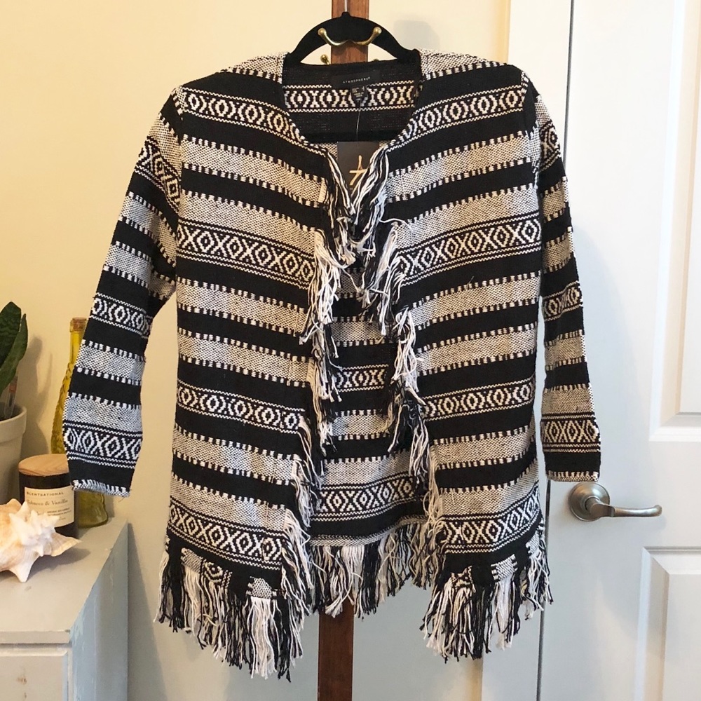Woven Fringe Blazer